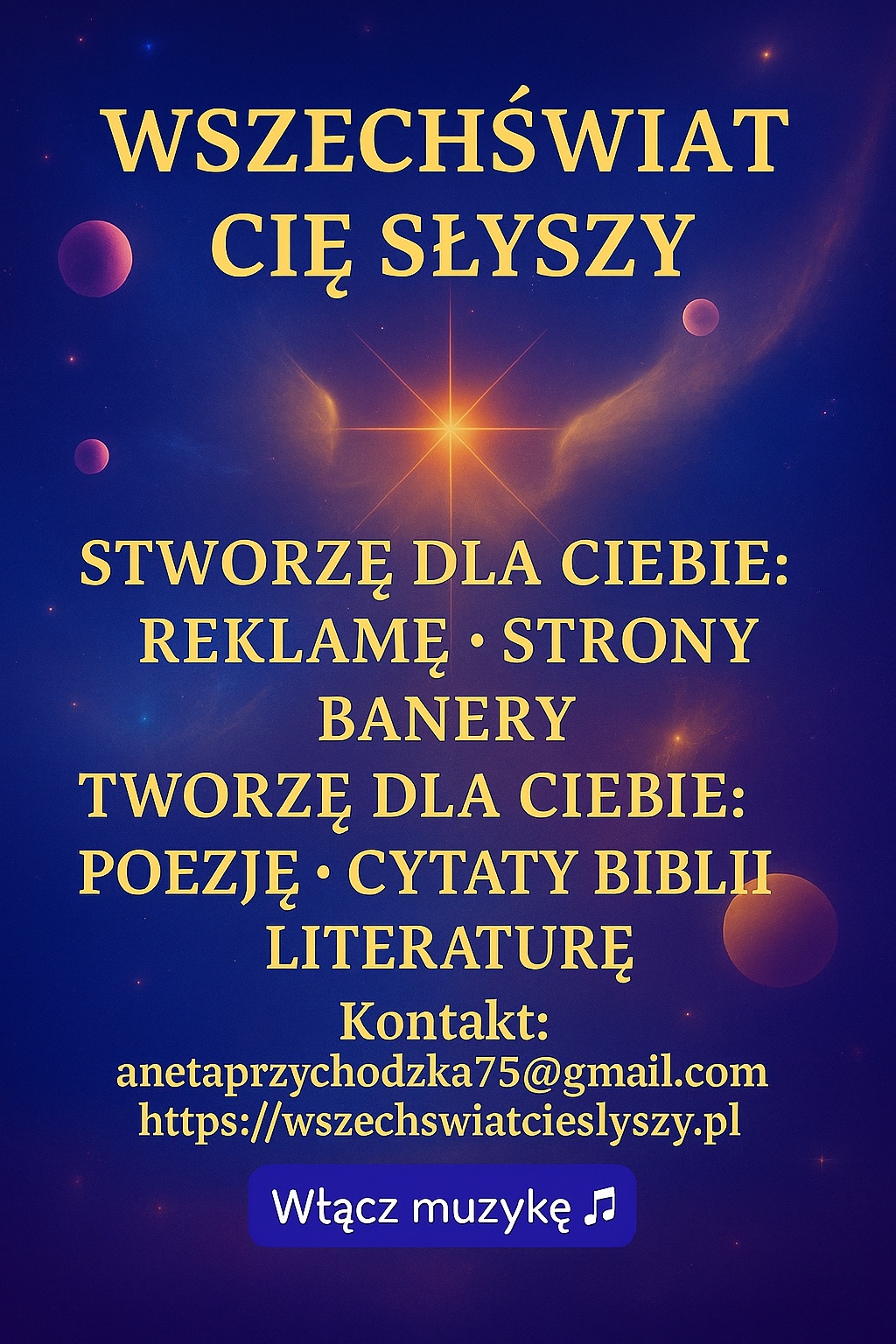 Wszechświat Cię Słyszy — główny baner